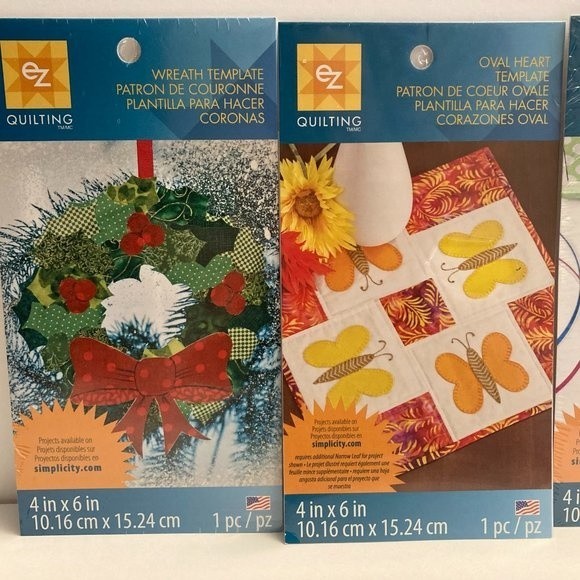 9 Simplicity EZ Quilting Template Stencils Fabric Paper Crafts Scrapbook - Picture 2 of 13